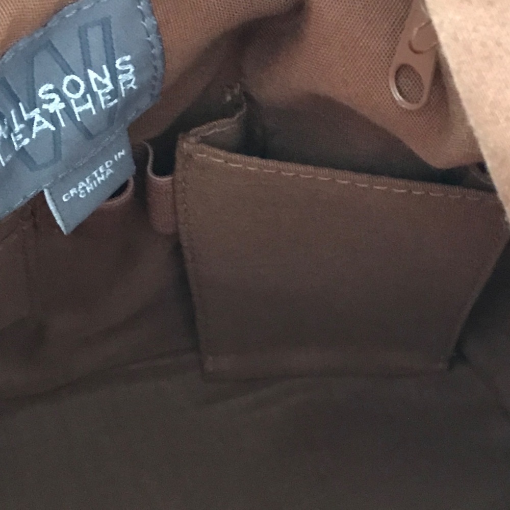 WILSONS Leather Bucket Bag Tan Shoulder Bag - Picture 13 of 16